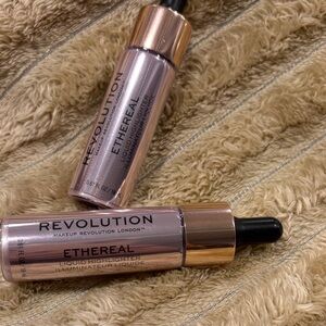 Revolution Ethereal Liquid Highlighter - Metallic Rose x2